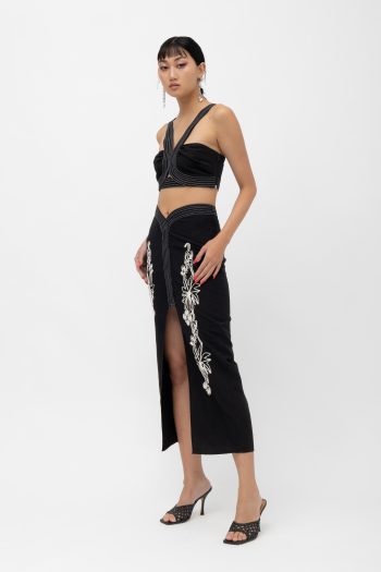 Lunar Crop Top -Black - Image 4
