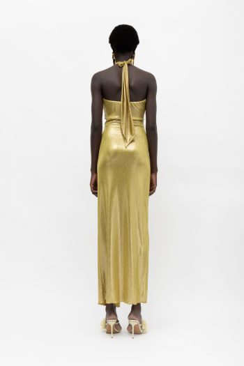 Canela Dress – Olive Lurex - Image 4