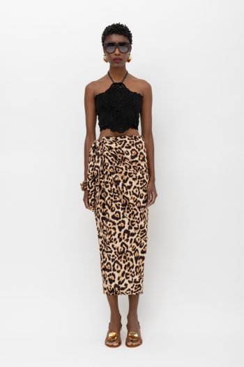 Amani Floral Top – Black - Image 3