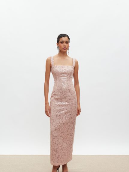 Kali Lace Dress – Baby Pink