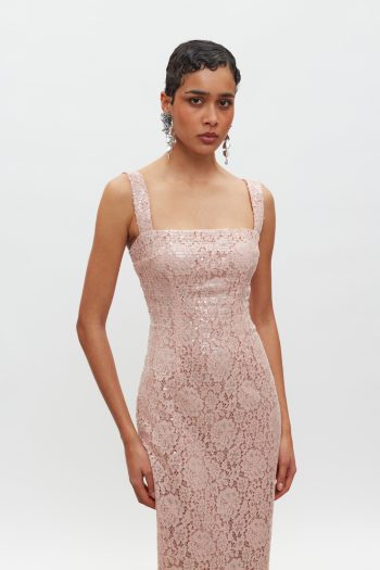 Kali Lace Dress – Baby Pink - Image 2