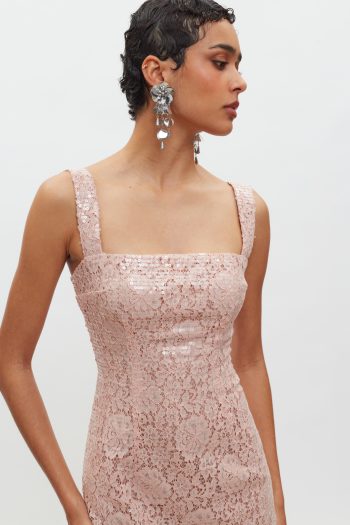 Kali Lace Dress – Baby Pink - Image 3