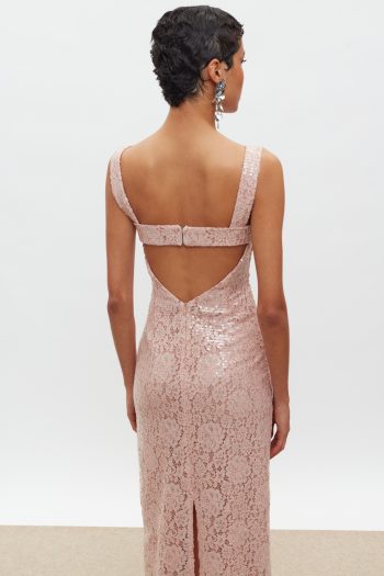 Kali Lace Dress – Baby Pink - Image 4