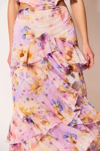 Lilian Maxi Ruffle Dress – Lavender - Image 4