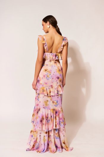 Lilian Maxi Ruffle Dress – Lavender - Image 5