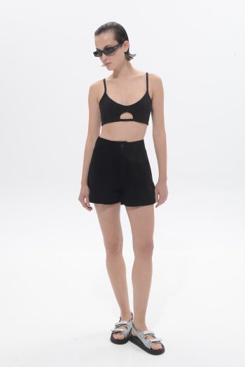 Britney Denim Shorts – Black