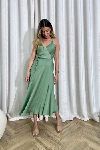 June Wrap Dress – Clay