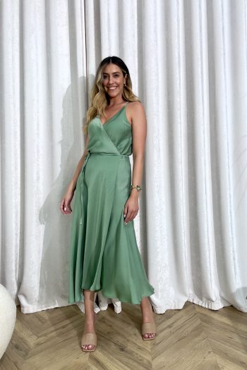 June Wrap Dress – Clay - Image 2