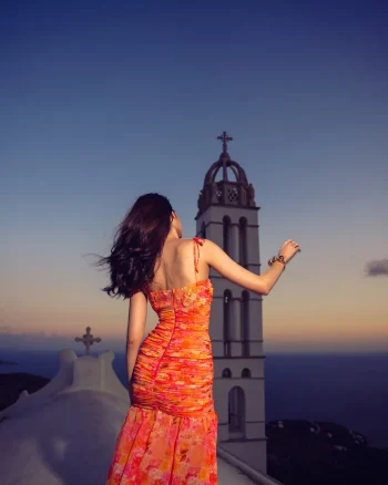 Tangerine Paradise Maxi Dress – Print - Image 3