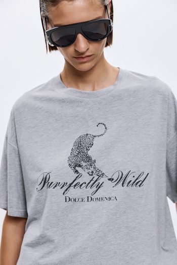Purrfectly Wild T-Shirt – Grey