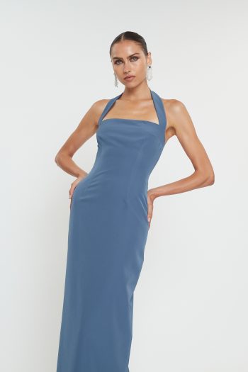 Alba Midi Dress – Raf Blue - Image 3