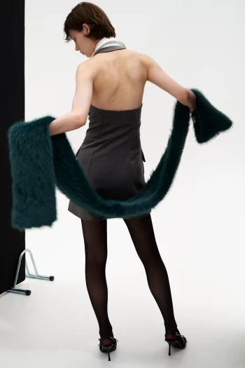 Nellie Mini Dress – Grey - Image 5