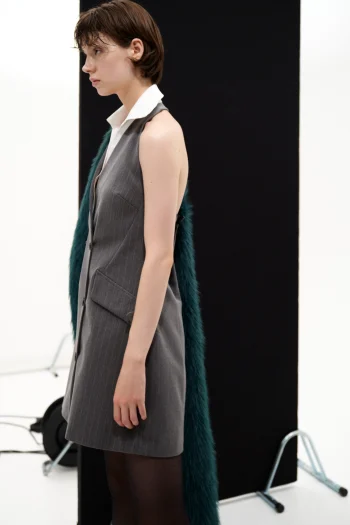 Nellie Mini Dress – Grey - Image 4