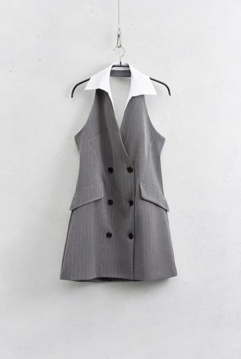 Nellie Mini Dress – Grey - Image 2