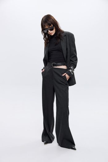 Christa Oversized Blazer – Grey/Black - Image 5