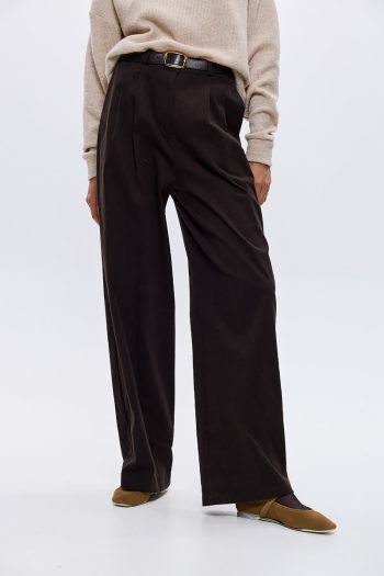 Raisa Relaxed Barel Pants – Brown - Image 2