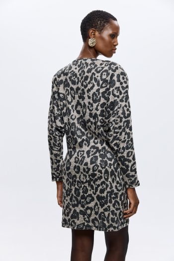 Catia Knit Dress – Leopard - Image 3