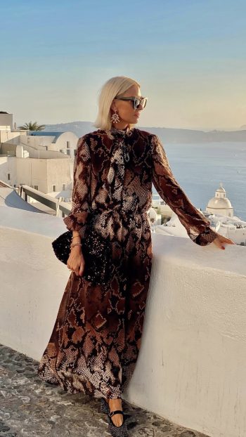 Cassandra Dress – Snake Print - Image 2