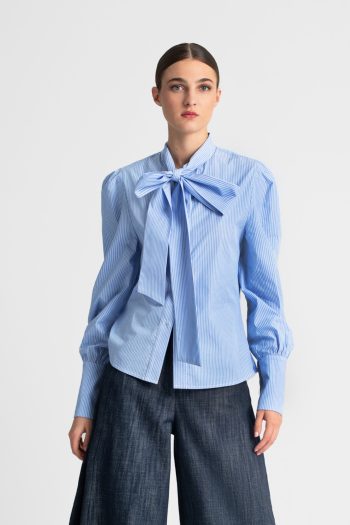 Anais Striped Cotton Shirt – Ciel
