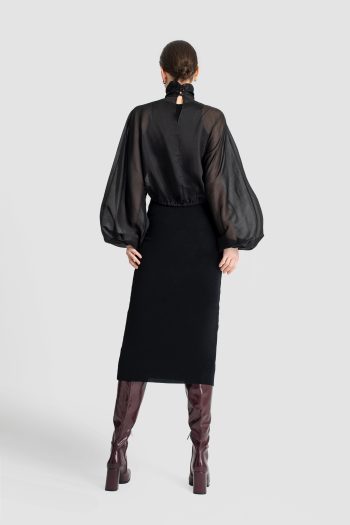 Nancy Crop Top – Black/Brown - Image 3