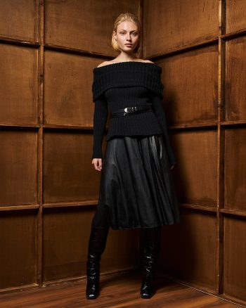 Milan Off Shoulder Knit – Black