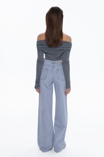 Bellen Wide Leg Denim – Platinum Grey - Image 2
