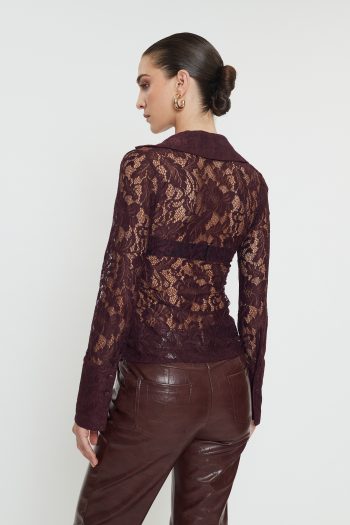 Ellora Shirt – Burgundy - Image 5