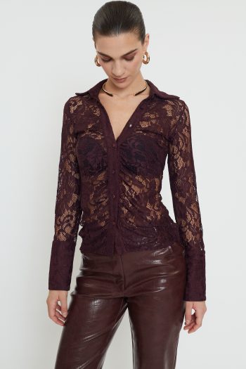 Ellora Shirt – Burgundy
