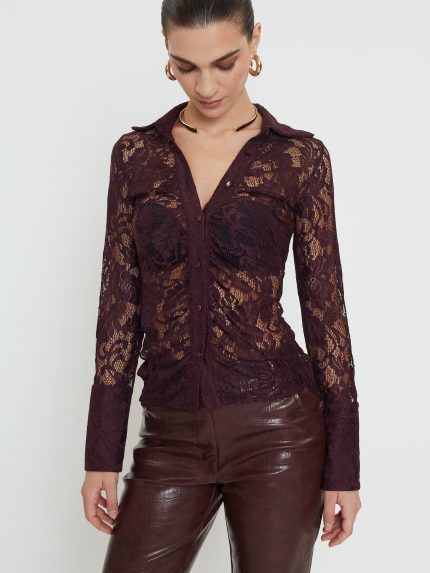 Ellora Shirt – Burgundy