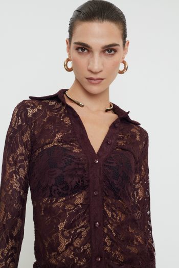 Ellora Shirt – Burgundy - Image 2