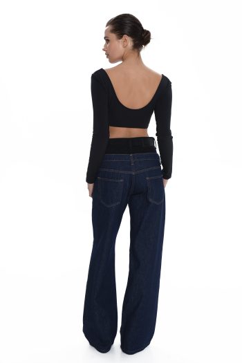 Alaia Wide Leg – Blue/Black - Image 3