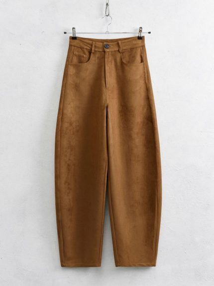 Luca Suede Pants – Camel
