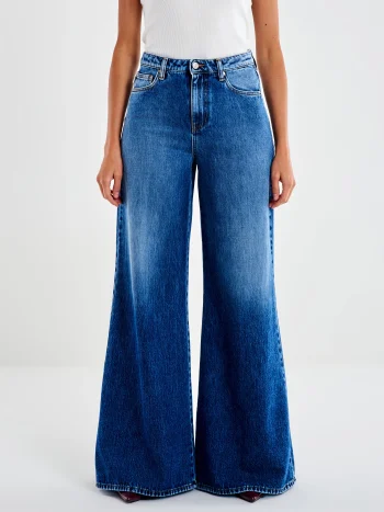 Sidney Wide Leg Denim – Mid Blue - Image 2