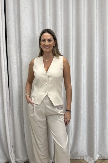 Iris Vest – Ecru