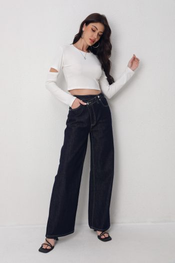 Diana Wide Leg Denim – Dark Blue - Image 2