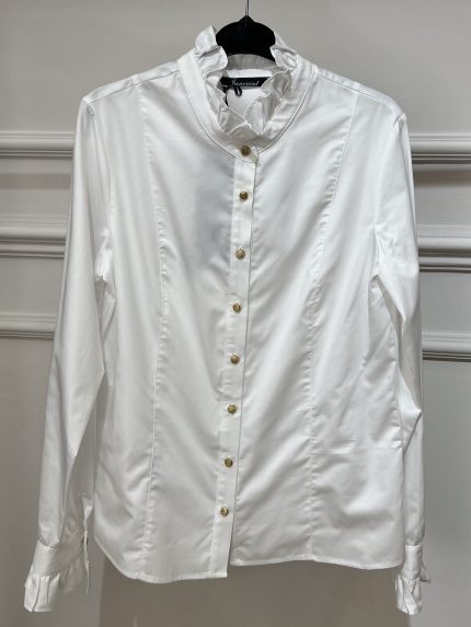 Mao Ruffle Shirt – White