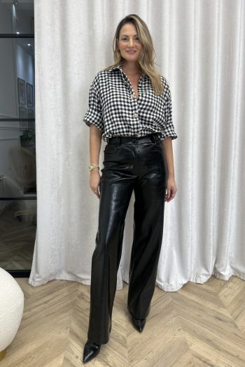 Betty Crocodile Pants – Black