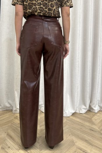 Betty Crocodile Pants – Chocolate - Image 3