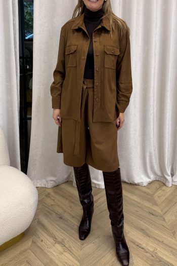 Elodie Suede Bermuda – Tabac - Image 2