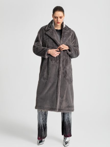 Oversized Fur Coat – Grey