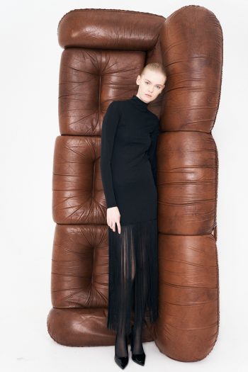 Trudy Fringe Dress – Black - Image 2