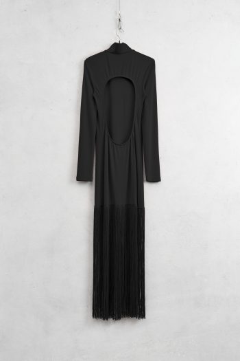 Trudy Fringe Dress – Black - Image 8