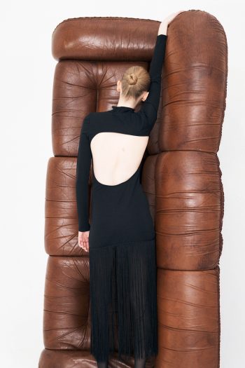 Trudy Fringe Dress – Black - Image 5