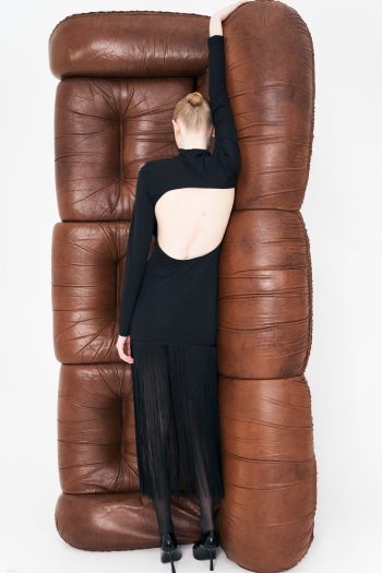 Trudy Fringe Dress – Black - Image 3