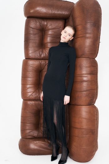 Trudy Fringe Dress – Black - Image 4