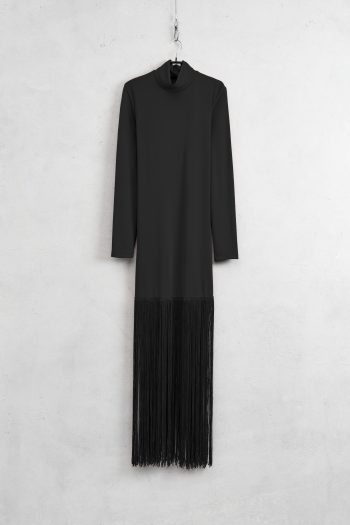 Trudy Fringe Dress – Black - Image 7