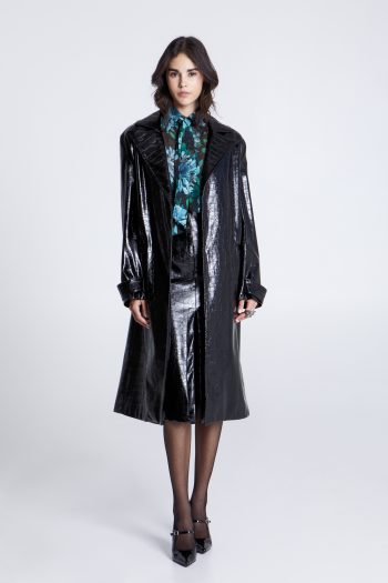 Croco Trenchcoat – Black