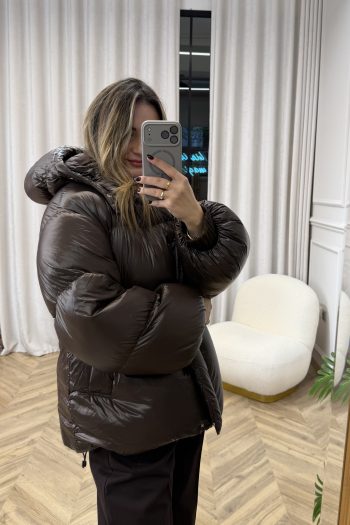 Nevada Puffer Jacket – Brown - Image 4