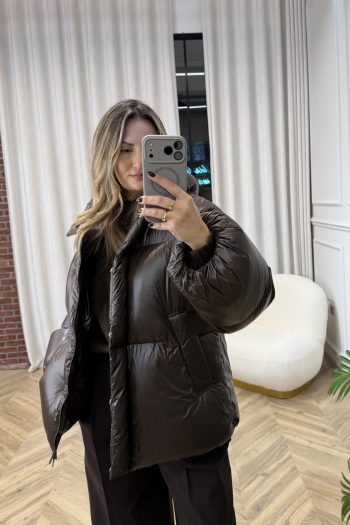 Nevada Puffer Jacket – Brown - Image 6