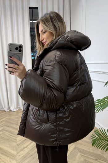 Nevada Puffer Jacket – Brown - Image 7